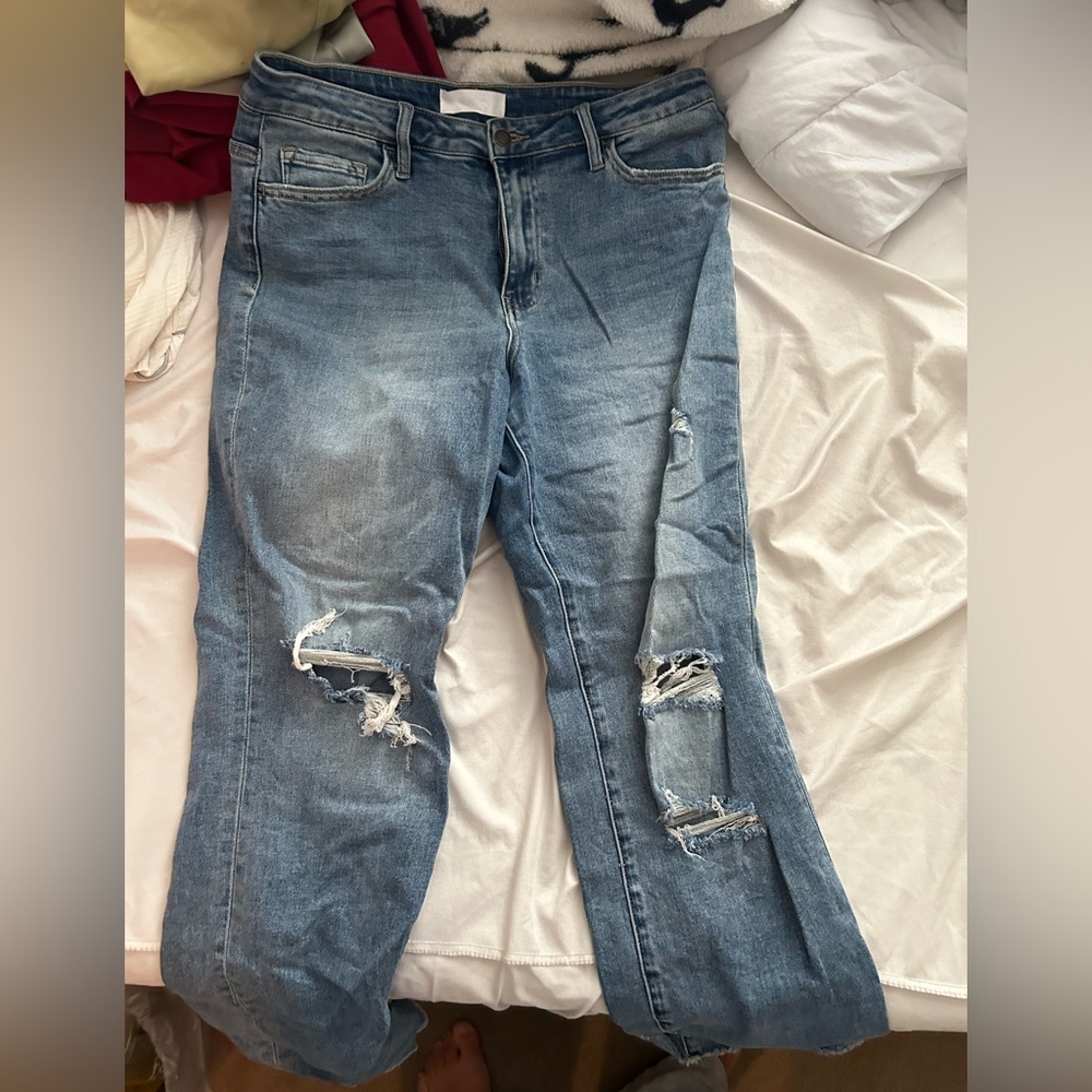 Denim boot cut jeans